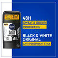 Nivea Men Black & White Invisible Antiperspirant Stick 50ml