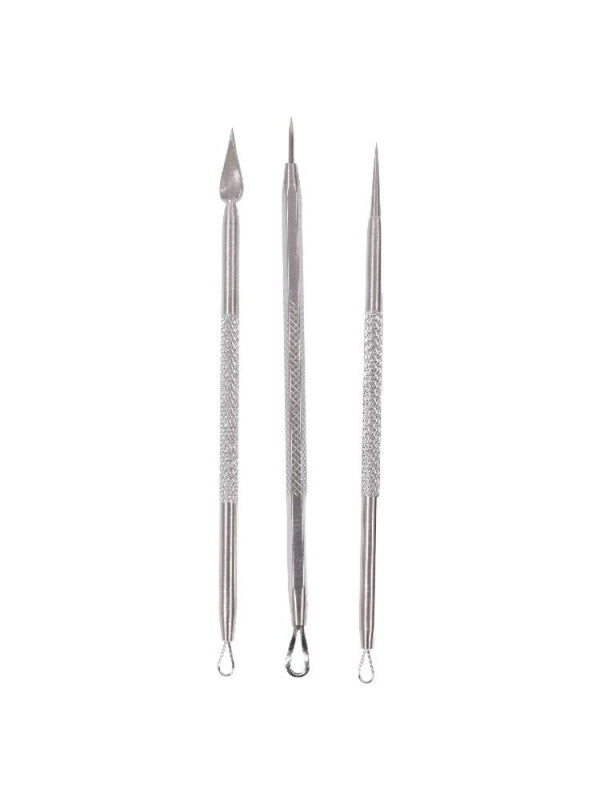 Salon System 3-Piece Facial Cleansing Needle Set for Blackhead Removal
