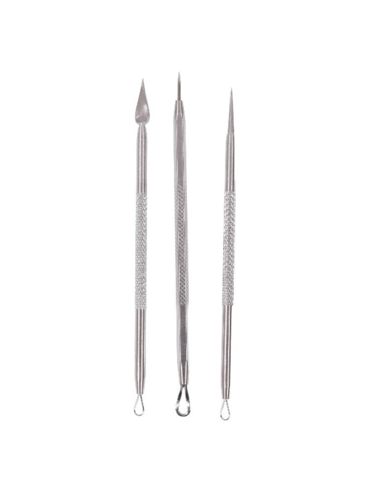 Salon System 3-Piece Facial Cleansing Needle Set for Blackhead Removal