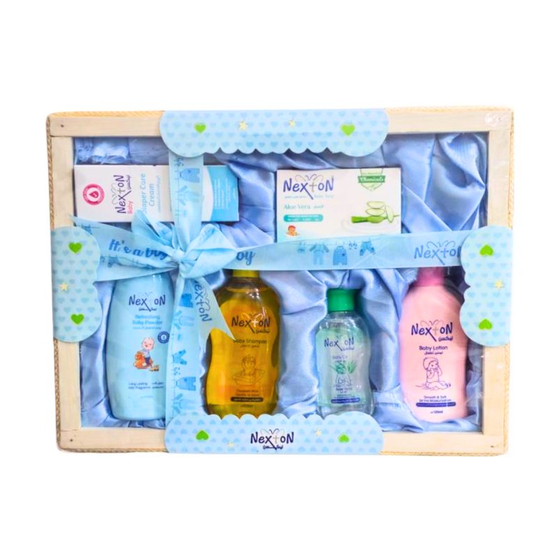 Nexton Newborn Baby Gift Set with Aloe Vera Oil, Shampoo, Lotion, Powder, Cream, Soap, Medium Size