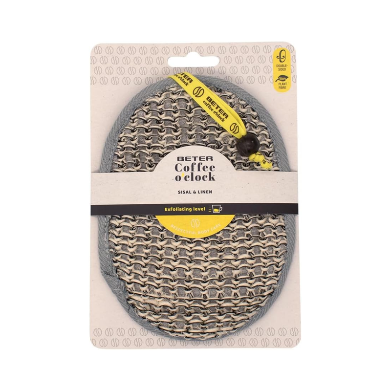 Beter Body Cleansing Sponge, Sisal and Linen, Exfoliating, Dual-Sided