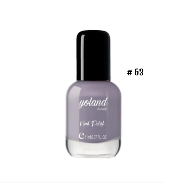 Yolande Beauty Nail Polish, Quick-Drying Formula, Glossy Finish, Color 63