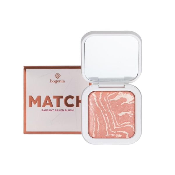 Bogenia Match Baked Shimmer Blush, Vitamin E, Mineral Infused, 02
