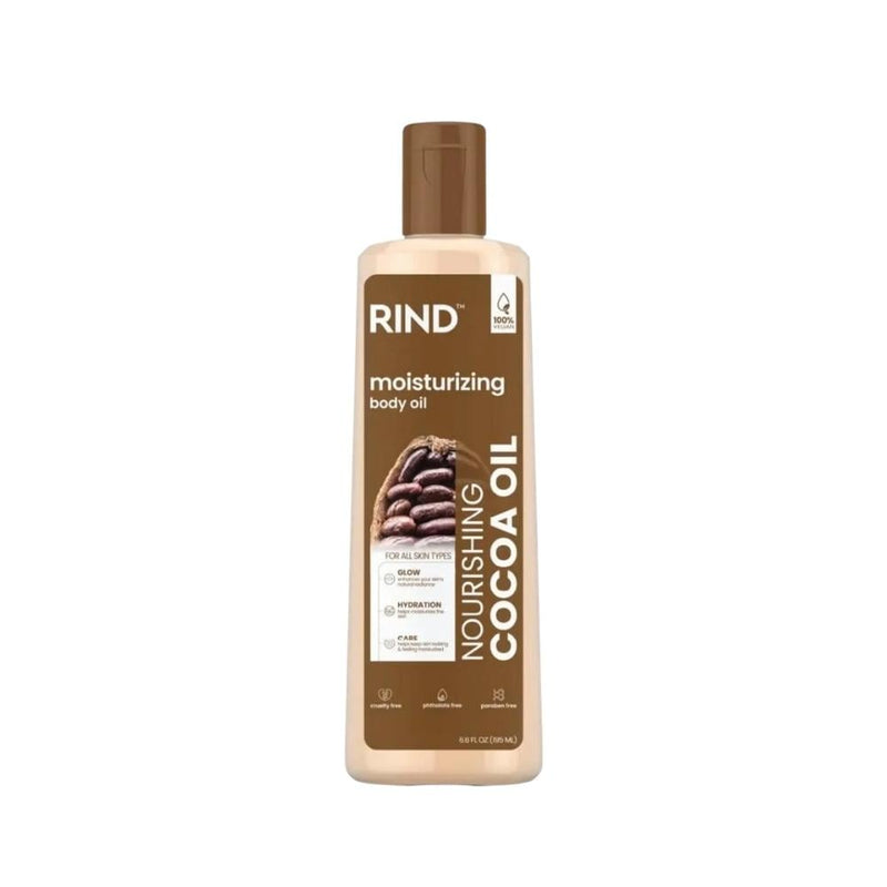 Rind Cocoa Butter Moisturizing Body Oil for Dry Skin, 195ml