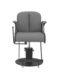 Salon System G20A60 Gray Hair Cutting & Styling Chair with Chrome Base