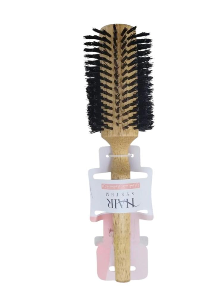 Hair System 36mm Wooden Round Hair Dryer Brush - Heat Resistant