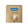 Durex Natural Feel Condoms, Natural Latex, Pre-Lubricated, 3 Count