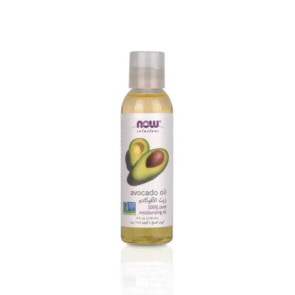 Avocado Oil Pure Moisturizing Oil Vitamins A D E Now 118 ml