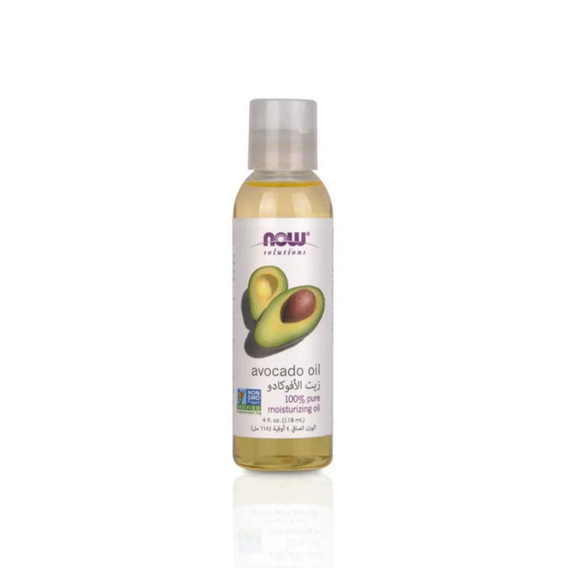 Avocado Oil Pure Moisturizing Oil Vitamins A D E Now 118 ml
