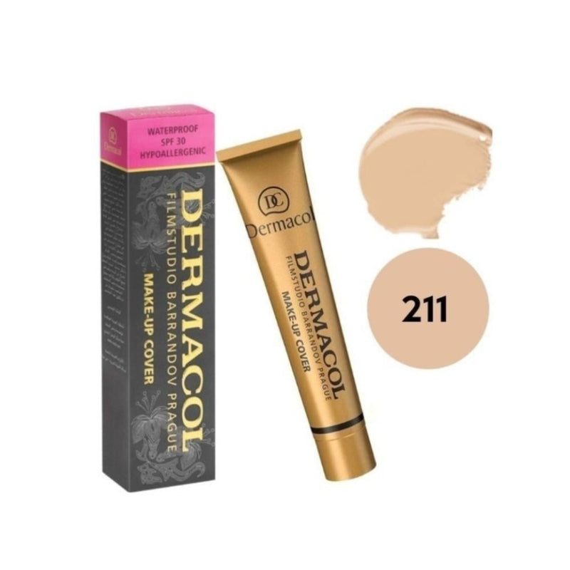 Foundation High Coverage Waterproof Matte Finish Dermacol 211 30g