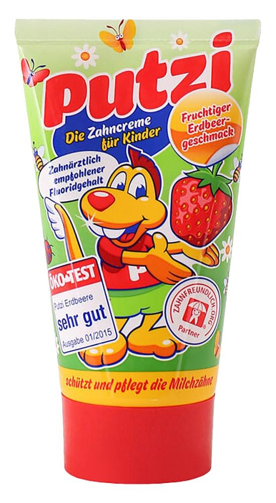 Kids Strawberry Toothpaste Fluoride Formula Children Putzi 50ml
