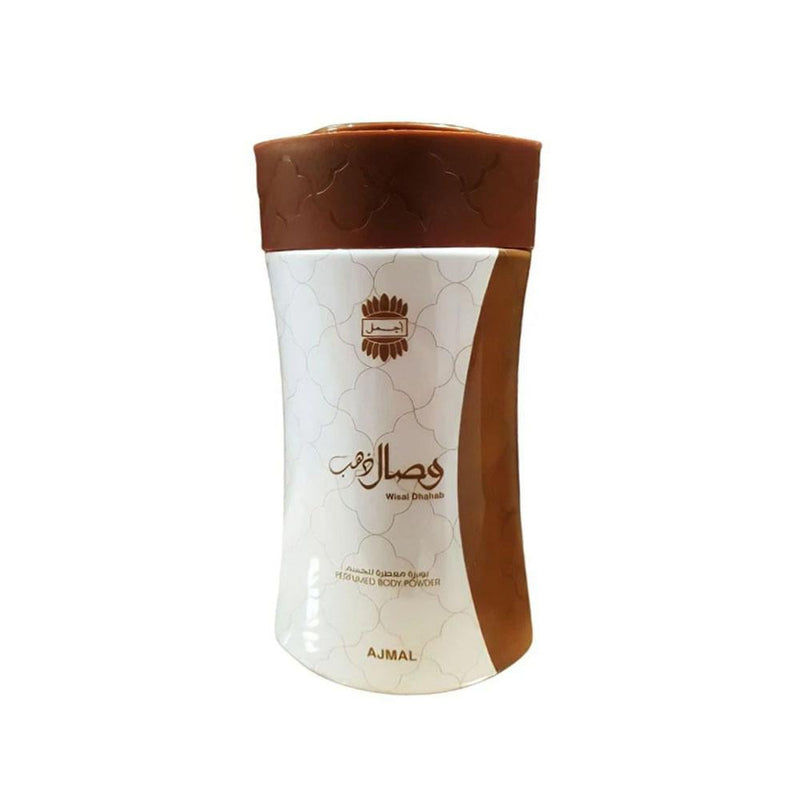 Perfumed Body Powder with Puff Wisal Dhahab Ajmal 80g