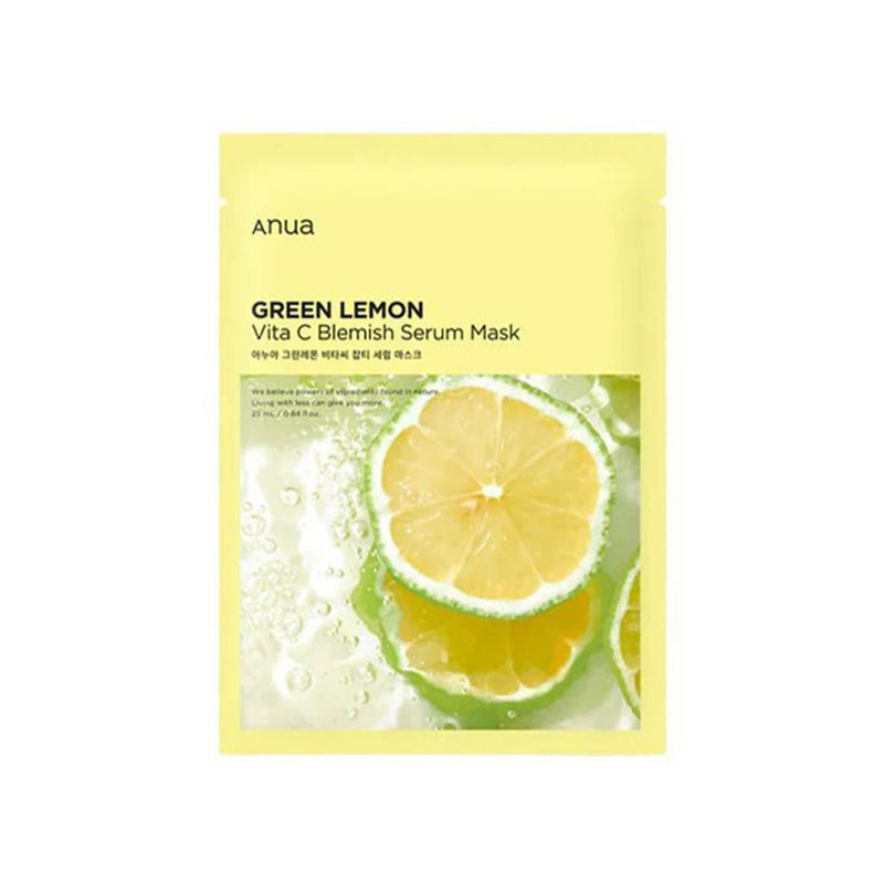 Sheet Mask Green Lemon Vitamin C Blemish Serum Anua 25ml