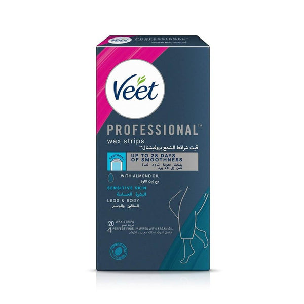 Veet Easy-Gel Hair Removal Wax Strips Sensitive Skin 20 Strips