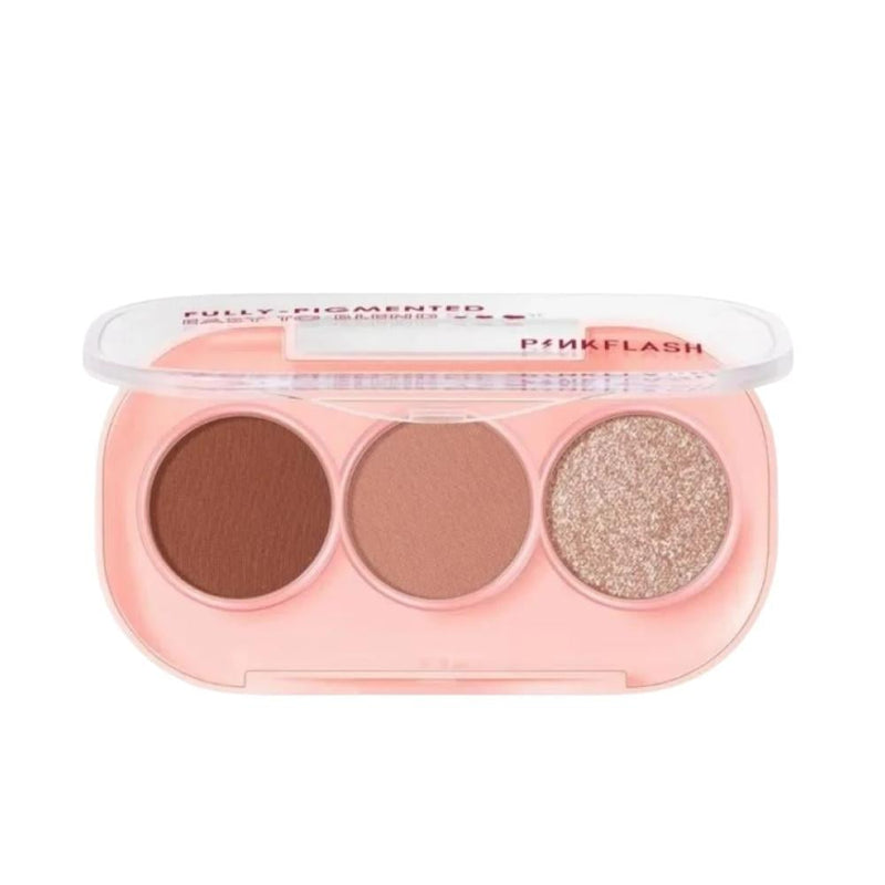 Pink Flash Eyeshadow Palette RD02 Trio Pigmented Blendable Powder