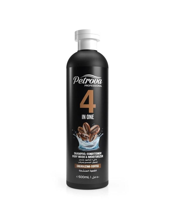 Shampoo For Hard Water Energising Coffee 4-in-1 Formula Petrova 500ml