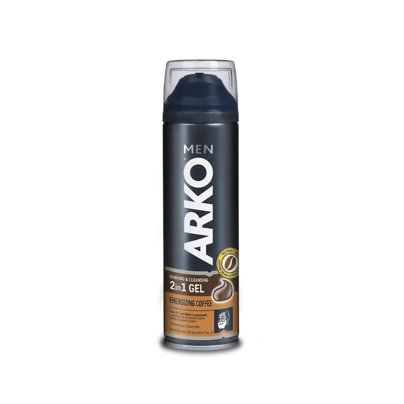 Shaving Gel and Face Cleanser 2-in-1 Energizing Coffee ARKO 200ml
