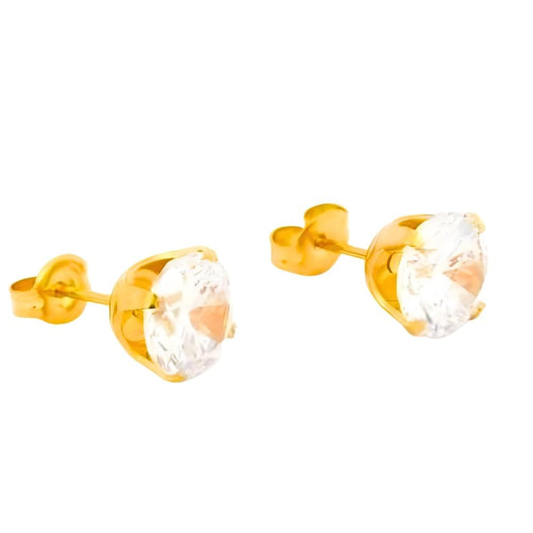 Studex Medical Earrings Zircon Stud Nickel-Free Gold-Plated S8100