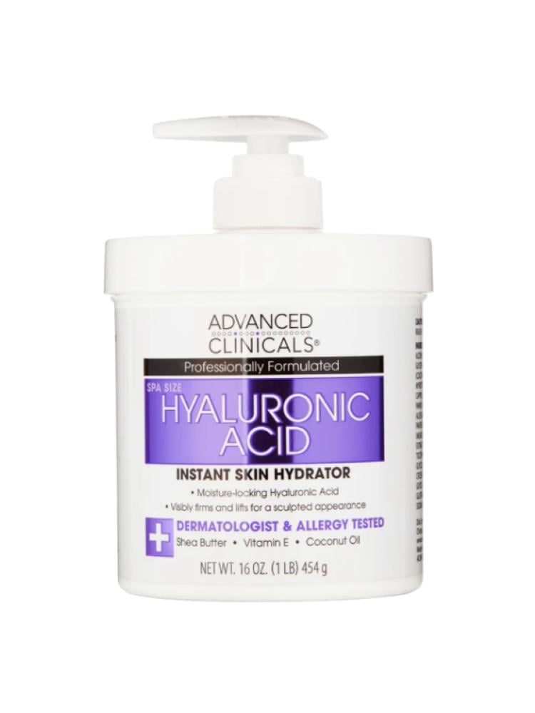 Advanced Clinicals Hyaluronic Acid Body Cream for Deep Hydration & Firming - 454g