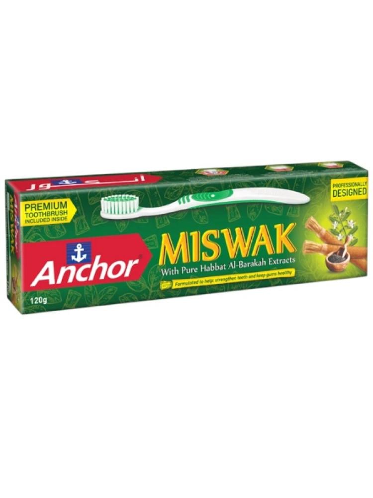 Anchor Miswak Black Seed Extract Toothpaste with Toothbrush - Natural Care - 120g