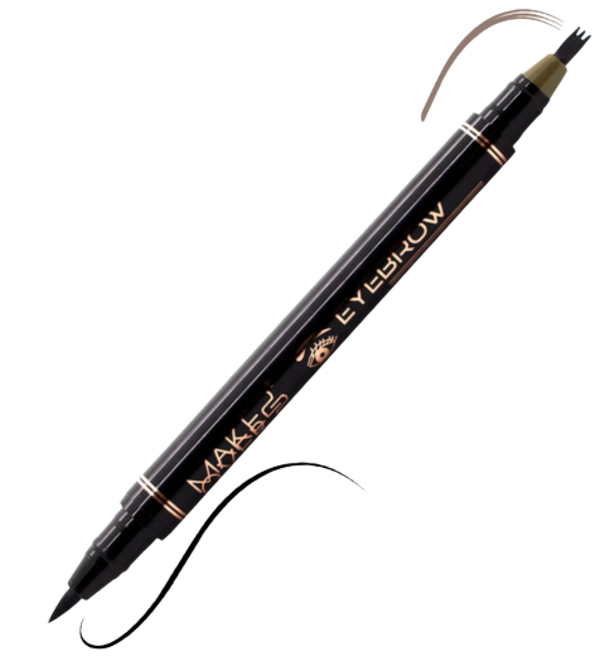 2-in-1 Eyebrow and Eyeliner Pen Black & Soft Brown Make Over22 03