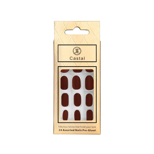 Castal Self-Adhesive Artificial Nails, Plastic, 24 Count, Model B2