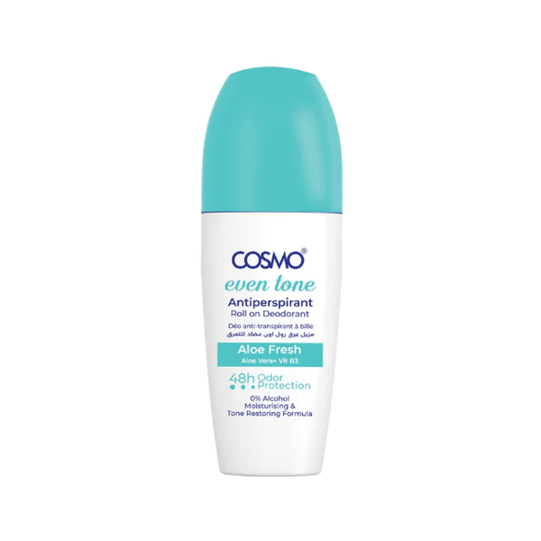 Cosmo Aloe Vera Roll-On Deodorant, 48-Hour Protection, 50ml