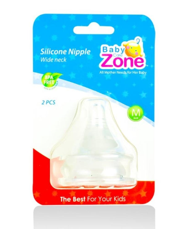 Playtex Nipple Medium Flow Anti-Colic Silicone BABY ZONE 2 Pieces