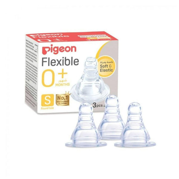 Peristaltic Baby Bottle Nipples Anti-Colic Silicone Pigeon 3 Pieces