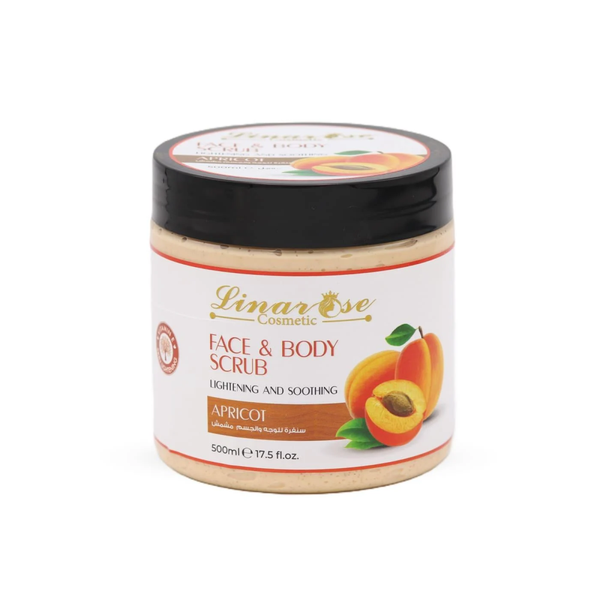 Apricot Face and Body Scrub Exfoliator Lina Rose 500ml