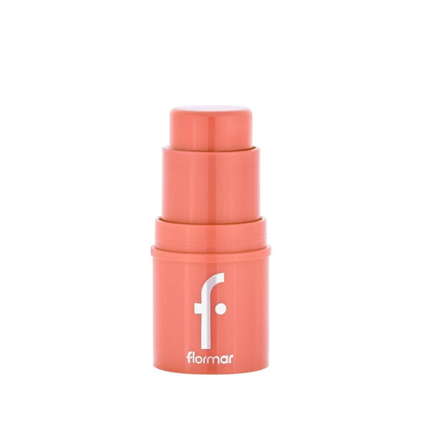 Flormar Stick To Go Blush in 01 Peachy Glam, Creamy Formula with Vitamin E & Shea Butter