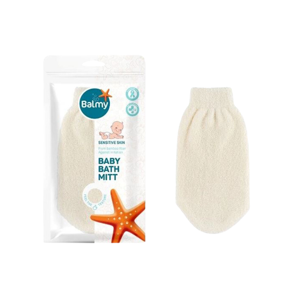 Balmy Baby Bath Mitt Loofah, Exfoliating Sponge, Sensitive Skin