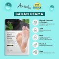 Foot Peeling Mask Charcoal & Moringa Smooth & Pure Ariul 34g