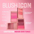 Revolution Blush Palette Authentic Peach 3-Color Matte Shimmer Face Makeup