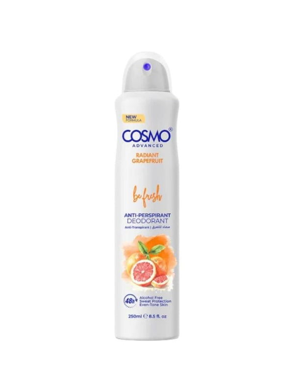 Cosmo Be Fresh Advanced Antiperspirant Spray Radiant Grapefruit 250ml