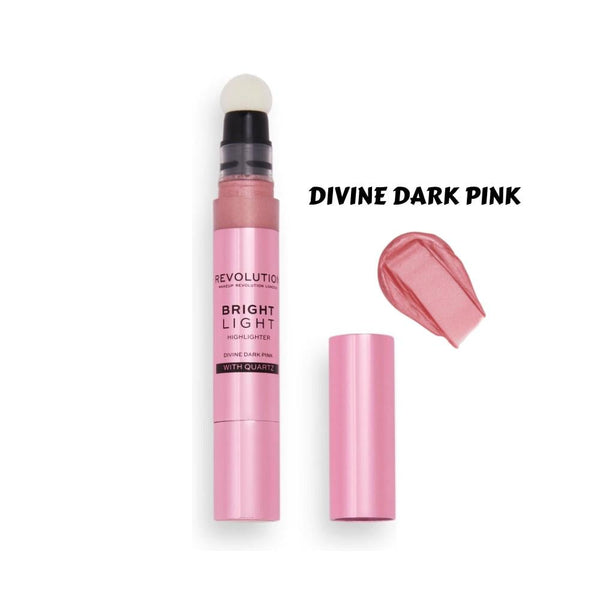Revolution Bright Light Liquid Highlighter Quartz Infused Dark Pink 3ml