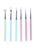 Salon System Nail Art Detail & Design Brush Set - 6 Pieces