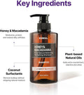 Top Rated Moisturizing Shampoo Honey Macadamia Cherry Blossom Kundal 500ml