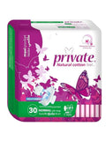 Private Regular Feminine Pads with Wings for Daily Comfort and Protection - 30 Count