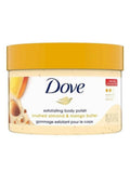 Dove Body Scrub Almond Extract & Mango Butter - Exfoliating, Moisturizing, 298g