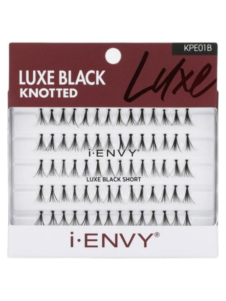 Kiss Eye Envy Luxe Black Short Knotted Eyelashes - 70 Pieces