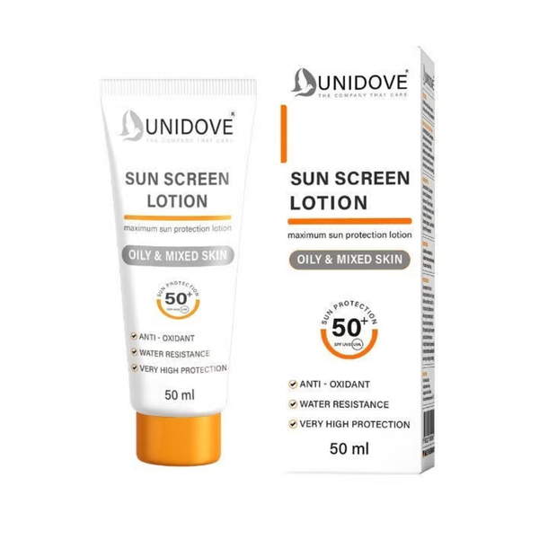 Unidove Sunscreen Lotion SPF 50 for UVA UVB Protection, 50ml