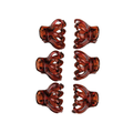 Titania Small Brown Hair Clips, 6 Pieces 7947