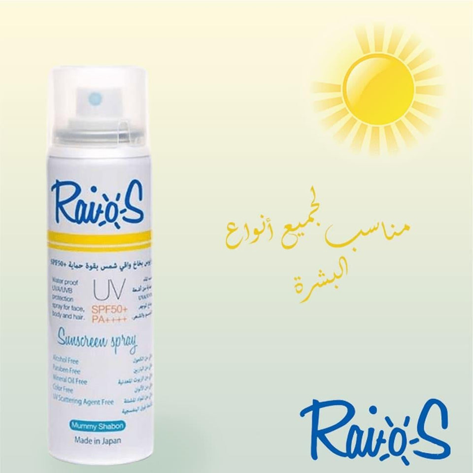 Raios Sunscreen Spray SPF 50 Refreshing Soap Scent 70ml