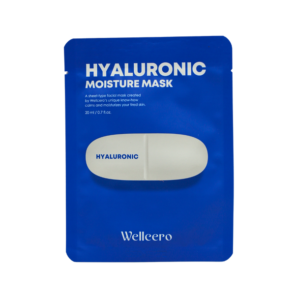 Wellsero Hyaluronic Sheet Mask, Collagen Infused, 20ml, Sensitive Skin