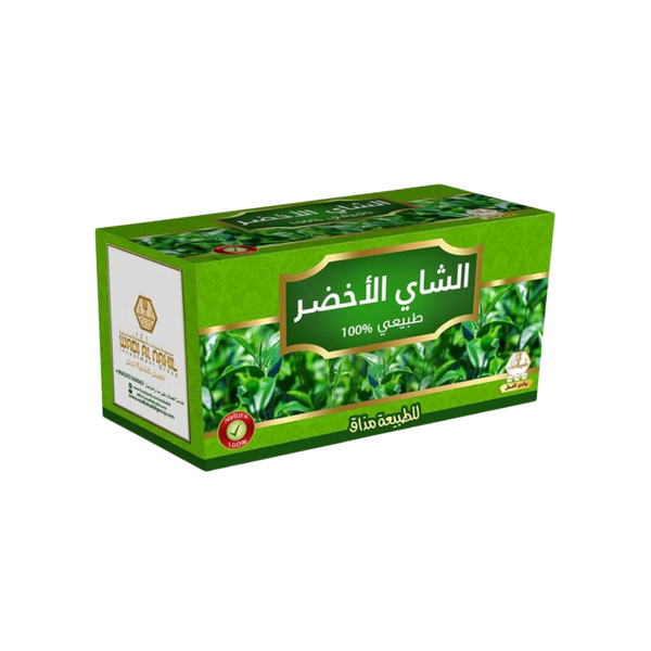 Wadi Al Nahal Organic Green Tea, 100% Natural Leaves, 30 Tea Bags