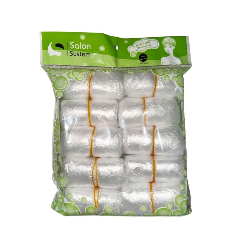 Shower Cap for Women Disposable Plastic Hair Protection Salon System 10 Pack