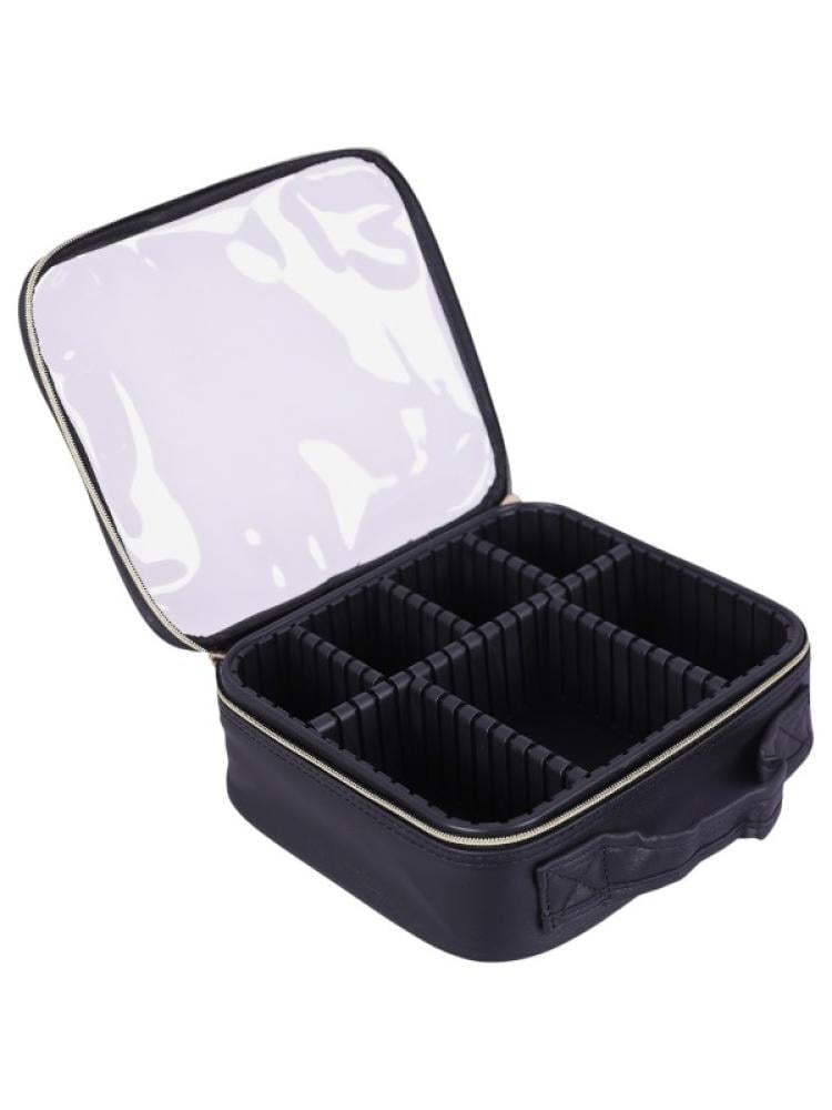 Salon System Black Cosmetic Bag with Gold Trim - 26cm x 24cm