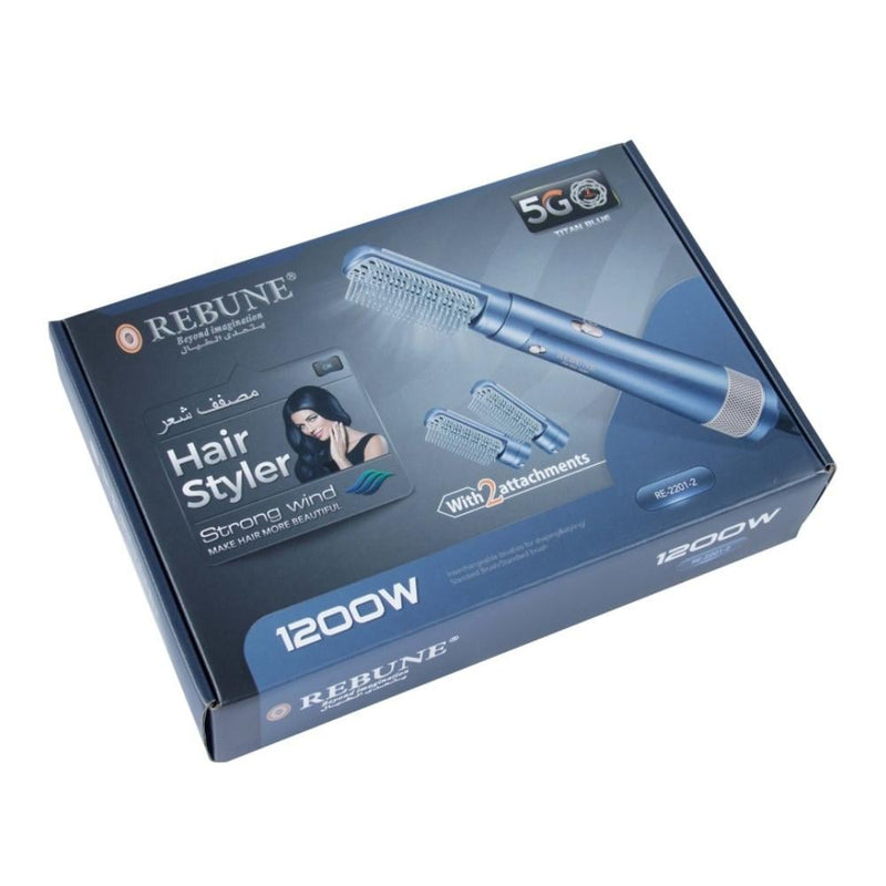Hair Styling Dryer Brush 1200W Dual Attachment Set REBUNE 1200W