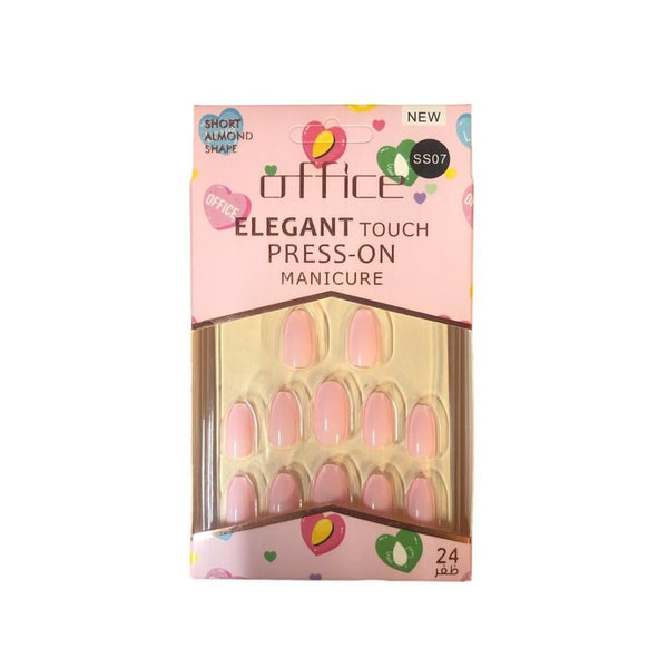 Office SS07 Glitter Adhesive Artificial Press-On Nails, 24 Pieces